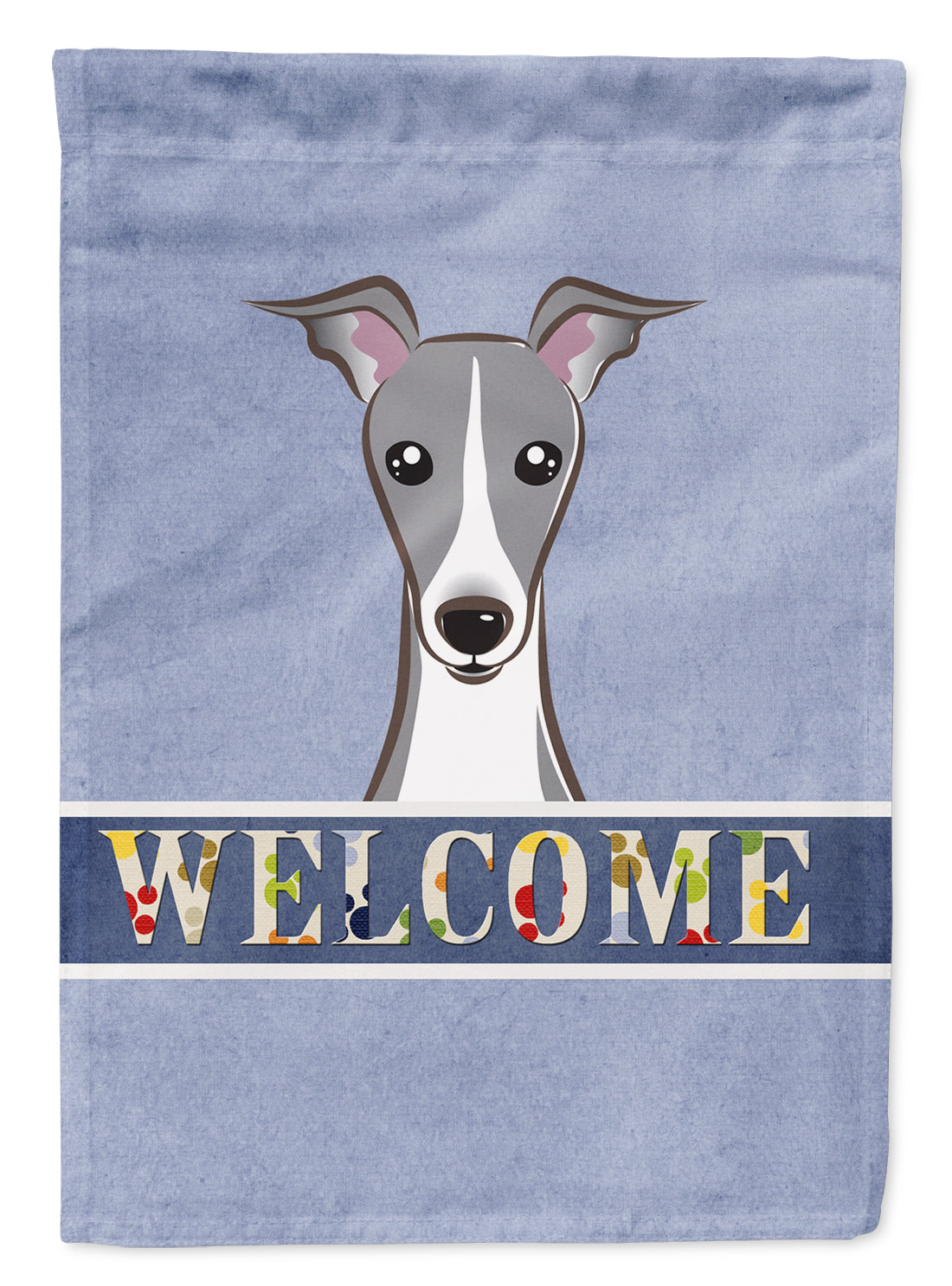 Italian Greyhound Welcome Flag Canvas House Size BB1422CHF
