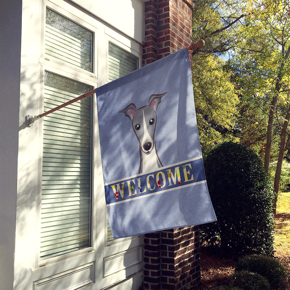 Italian Greyhound Welcome Flag Canvas House Size BB1422CHF  the-store.com.