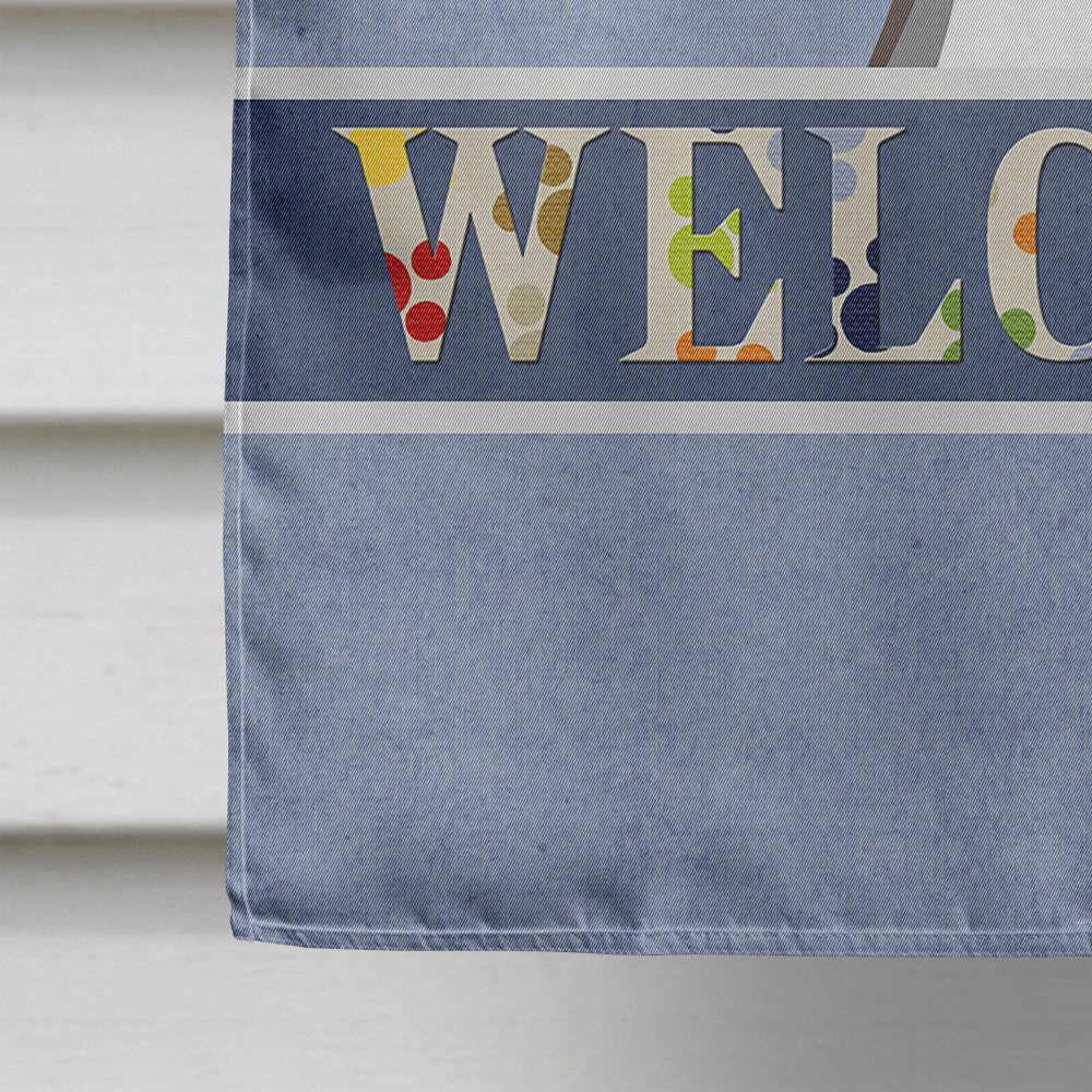 Italian Greyhound Welcome Flag Canvas House Size BB1422CHF  the-store.com.