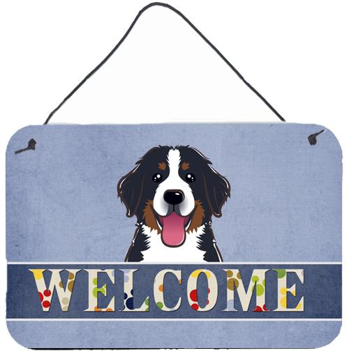 Bernese Mountain Dog Welcome Wall or Door Hanging Prints BB1423DS812 by Caroline's Treasures