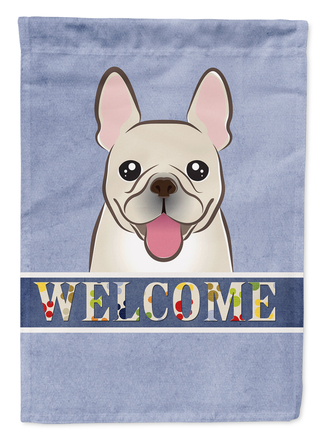 French Bulldog Welcome Flag Canvas House Size BB1424CHF