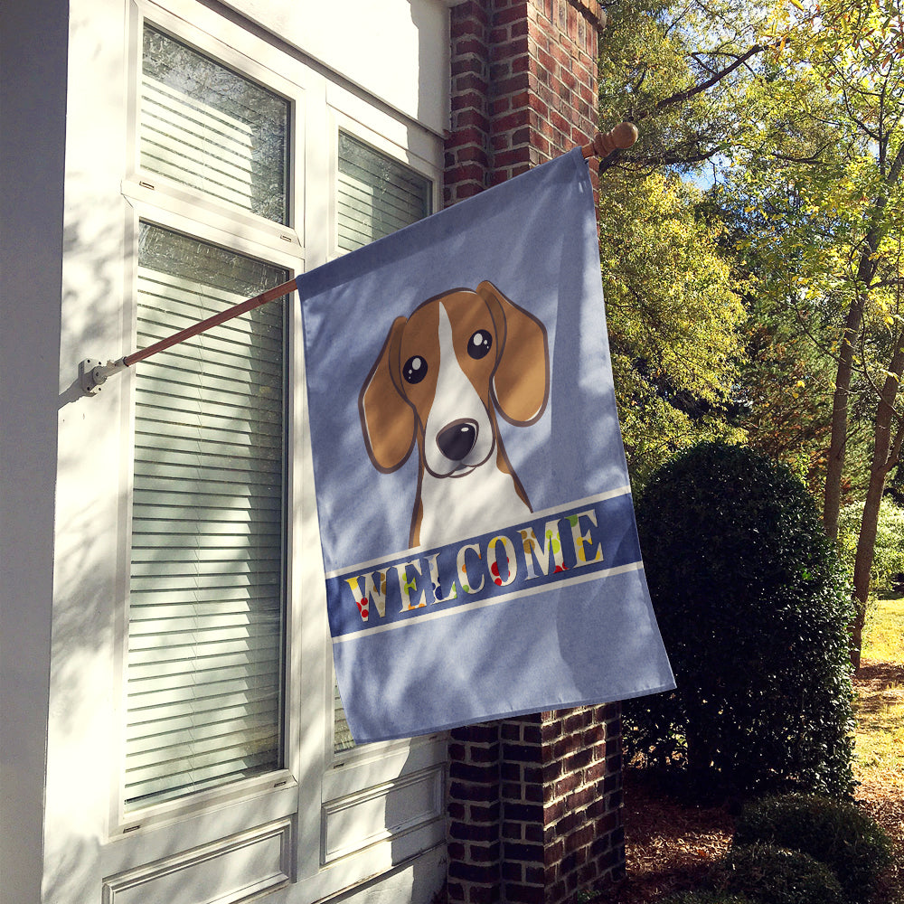 Beagle Welcome Flag Canvas House Size BB1425CHF