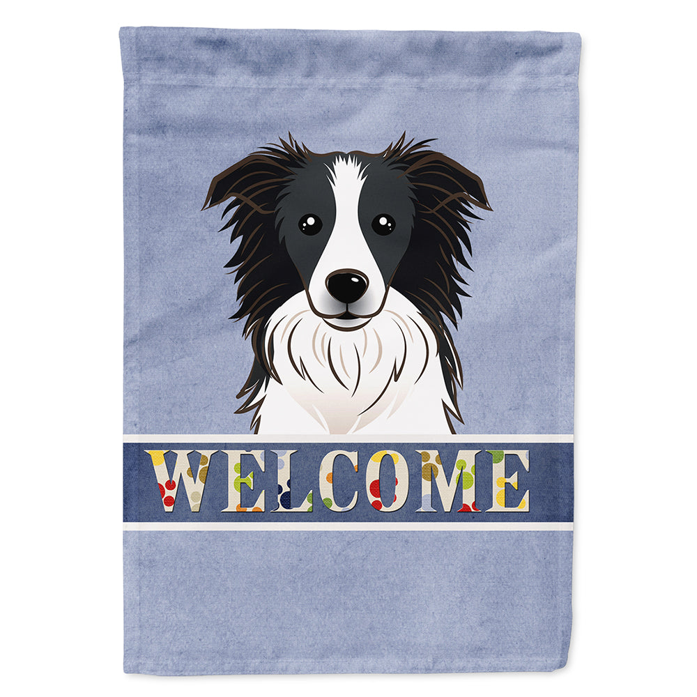 Border Collie Welcome Flag Canvas House Size BB1427CHF