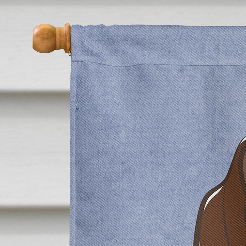 Basset Hound Welcome Flag Canvas House Size BB1429CHF