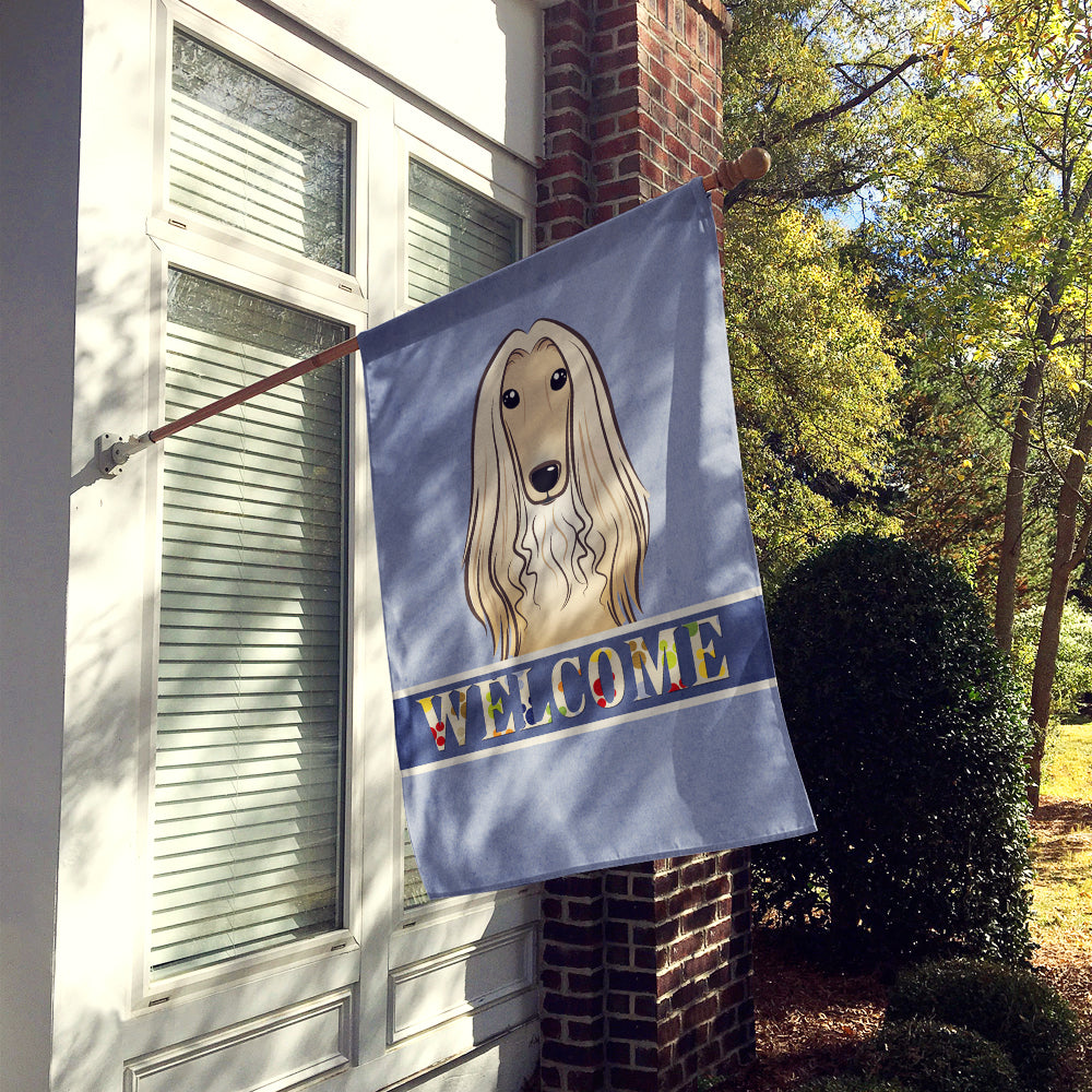 Afghan Hound Welcome Flag Canvas House Size BB1430CHF