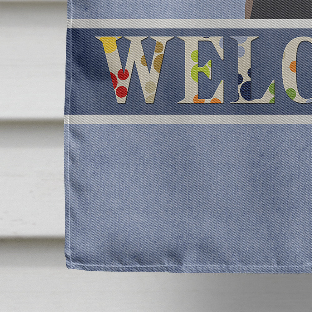 Doberman Welcome Flag Canvas House Size BB1431CHF  the-store.com.