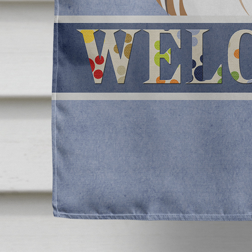 Papillon Welcome Flag Canvas House Size BB1434CHF