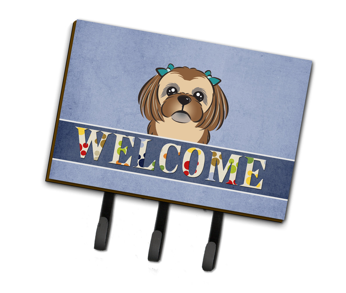 Chocolate Brown Shih Tzu Welcome Leash or Key Holder BB1435TH68  the-store.com.