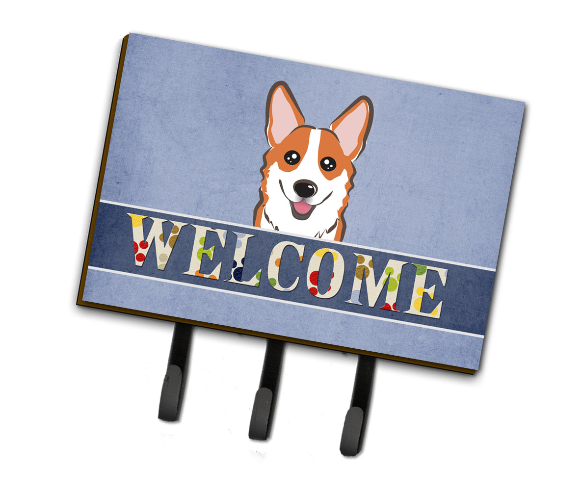 Red Corgi Welcome Leash or Key Holder BB1440TH68  the-store.com.