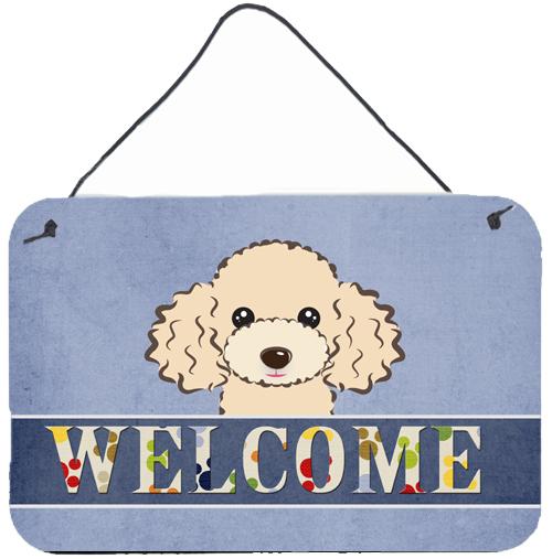Buff Poodle Welcome Wall or Door Hanging Prints BB1444DS812 by Caroline&#39;s Treasures