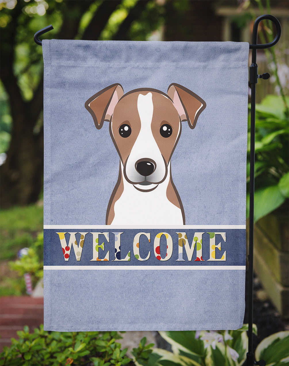 Jack Russell Terrier Welcome Flag Garden Size BB1446GF
