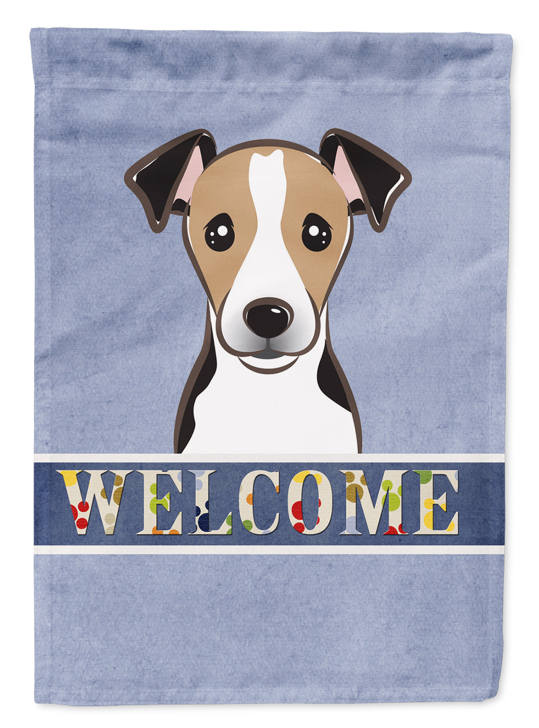Jack Russell Terrier Welcome Flag Canvas House Size BB1447CHF