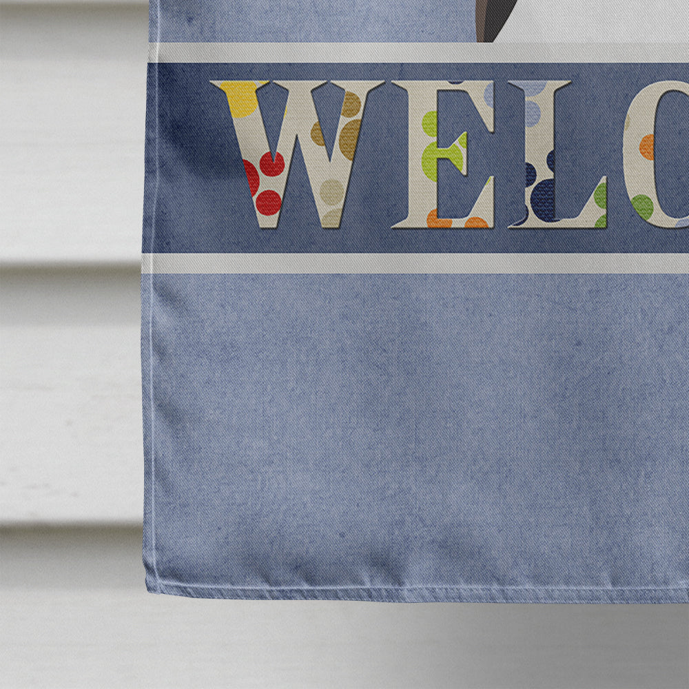 Jack Russell Terrier Welcome Flag Canvas House Size BB1447CHF  the-store.com.