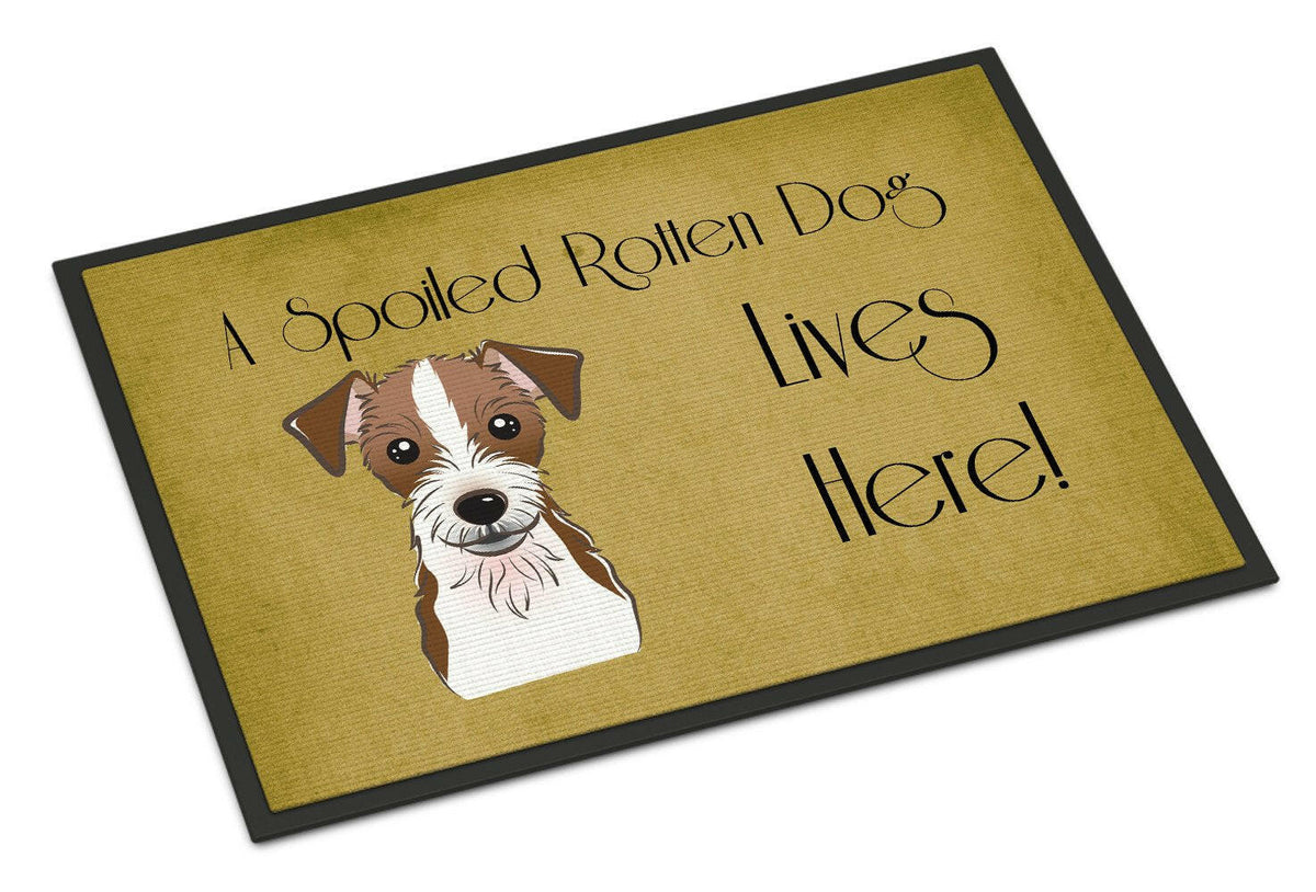 Jack Russell Terrier Spoiled Dog Lives Here Indoor or Outdoor Mat 24x36 BB1450JMAT - the-store.com