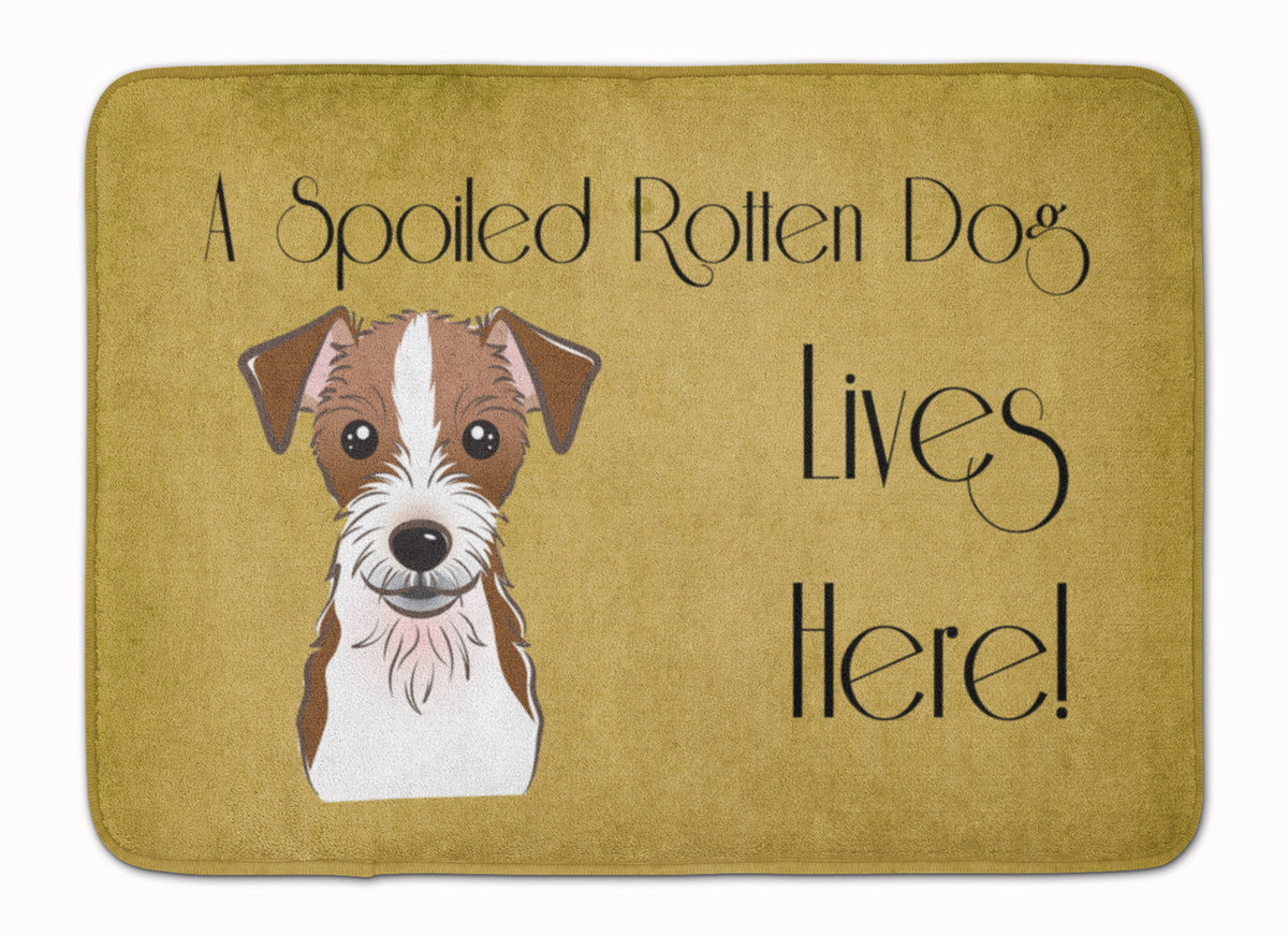 Jack Russell Terrier Spoiled Dog Lives Here Machine Washable Memory Foam Mat BB1450RUG - the-store.com
