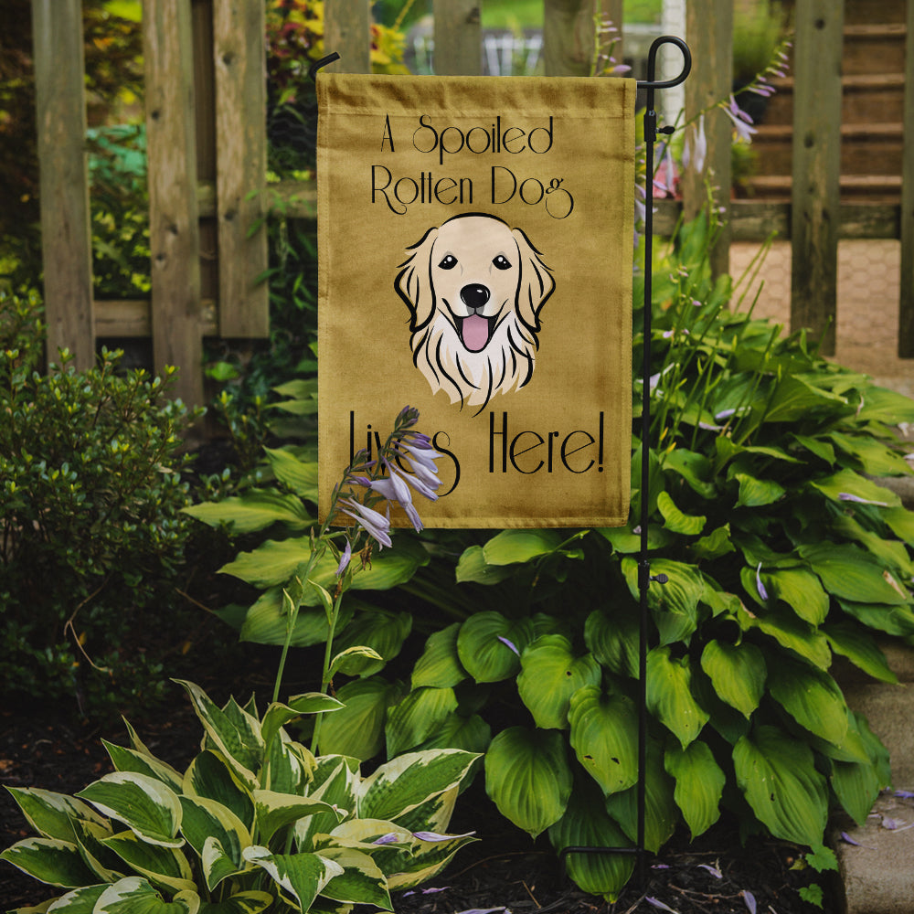 Golden Retriever Spoiled Dog Lives Here Flag Garden Size BB1453GF
