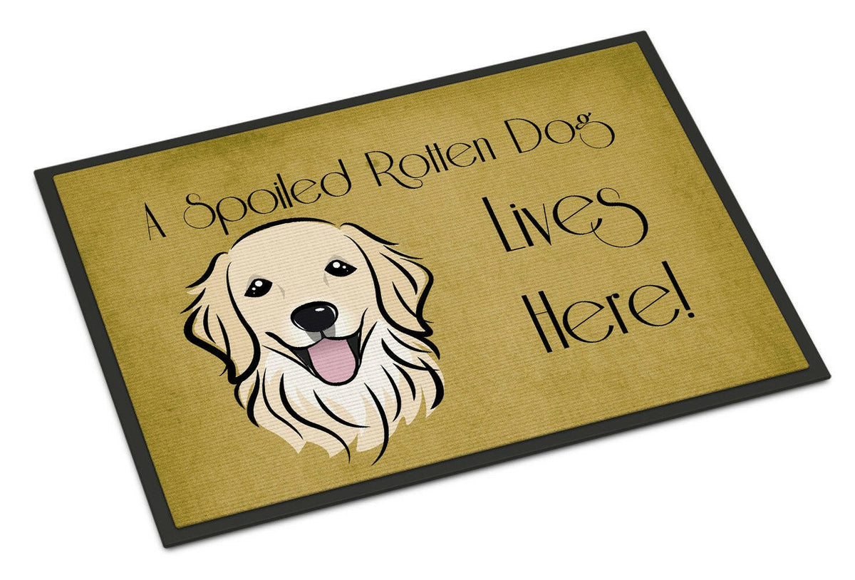 Golden Retriever Spoiled Dog Lives Here Indoor or Outdoor Mat 18x27 BB1453MAT - the-store.com