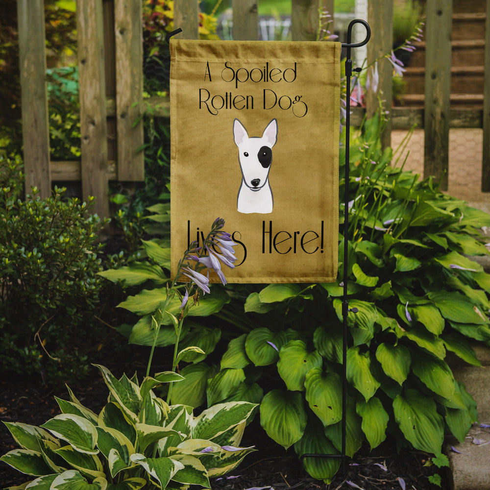 Bull Terrier Spoiled Dog Lives Here Flag Garden Size BB1457GF
