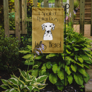 Dalmatian Spoiled Dog Lives Here Flag Garden Size BB1458GF