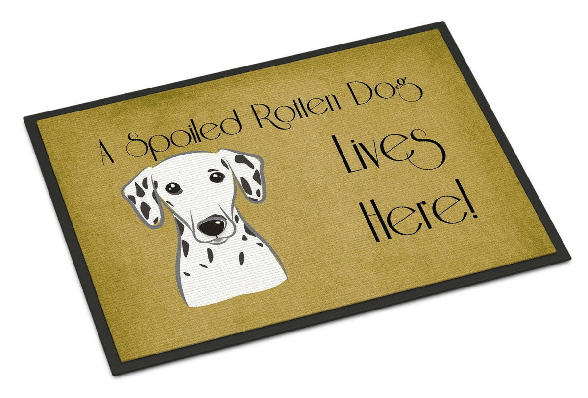 Dalmatian Spoiled Dog Lives Here Indoor or Outdoor Mat 24x36 BB1458JMAT - the-store.com