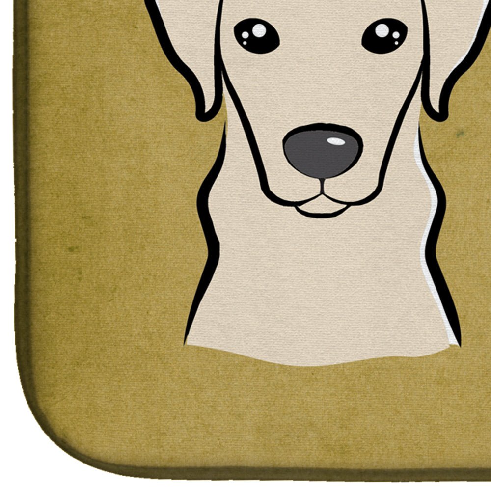 Yellow Labrador Spoiled Dog Lives Here Dish Drying Mat BB1470DDM  the-store.com.