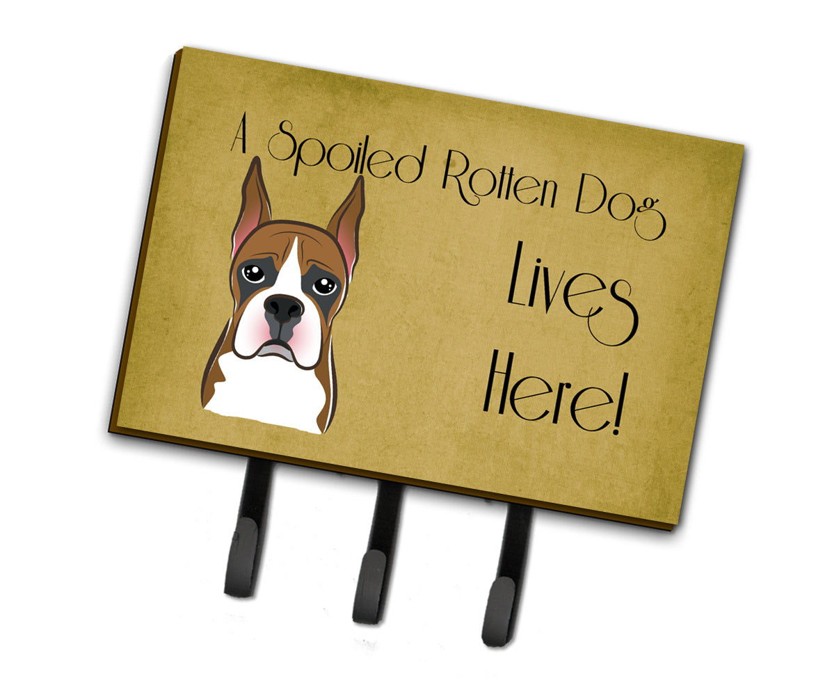 Boxer Spoiled Dog Lives Here Leash or Key Holder BB1471TH68  the-store.com.