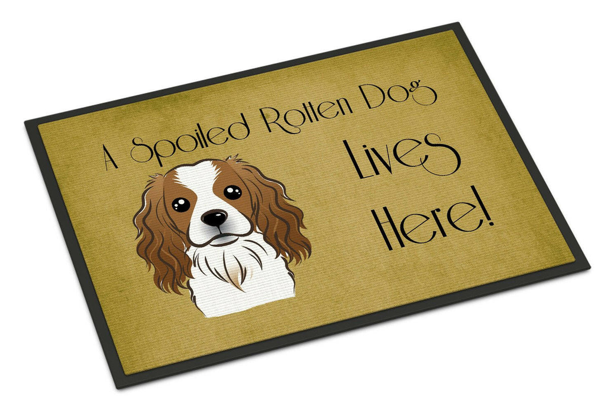 Cavalier Spaniel Spoiled Dog Lives Here Indoor or Outdoor Mat 18x27 BB1472MAT - the-store.com