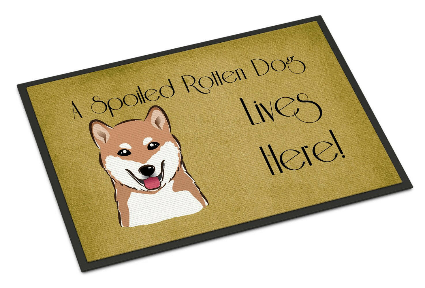 Shiba Inu Spoiled Dog Lives Here Indoor or Outdoor Mat 24x36 BB1473JMAT - the-store.com