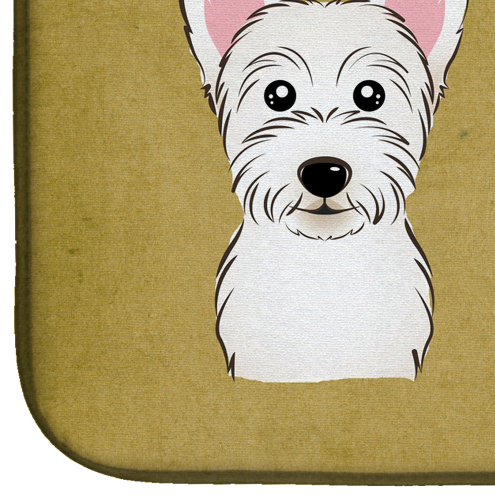 Westie Spoiled Dog Lives Here Dish Drying Mat BB1474DDM