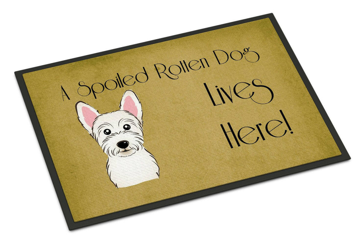 Westie Spoiled Dog Lives Here Indoor or Outdoor Mat 24x36 BB1474JMAT - the-store.com