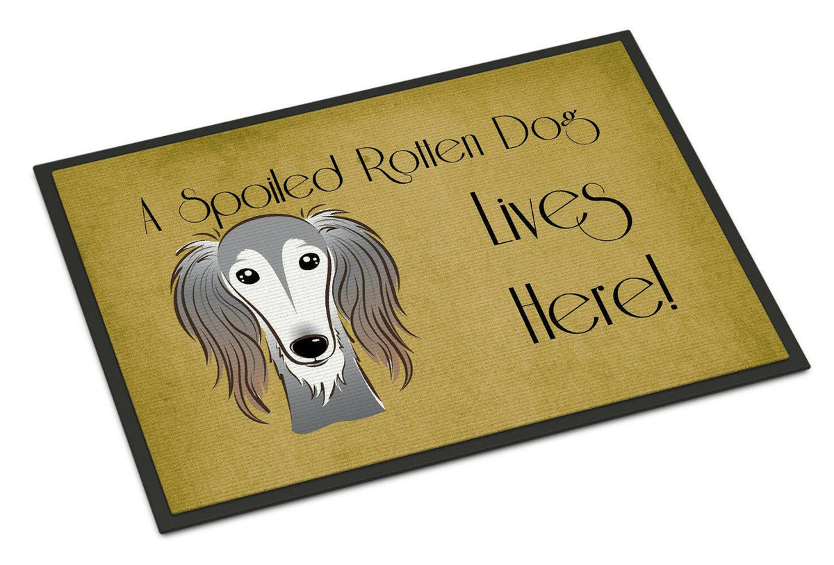 Saluki Spoiled Dog Lives Here Indoor or Outdoor Mat 24x36 BB1477JMAT - the-store.com