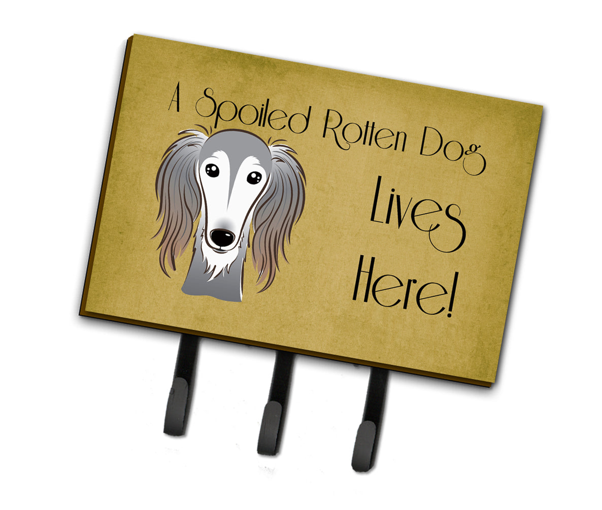 Saluki Spoiled Dog Lives Here Leash or Key Holder BB1477TH68  the-store.com.