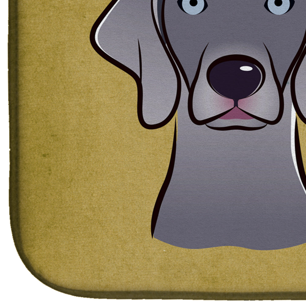 Weimaraner Spoiled Dog Lives Here Dish Drying Mat BB1479DDM  the-store.com.
