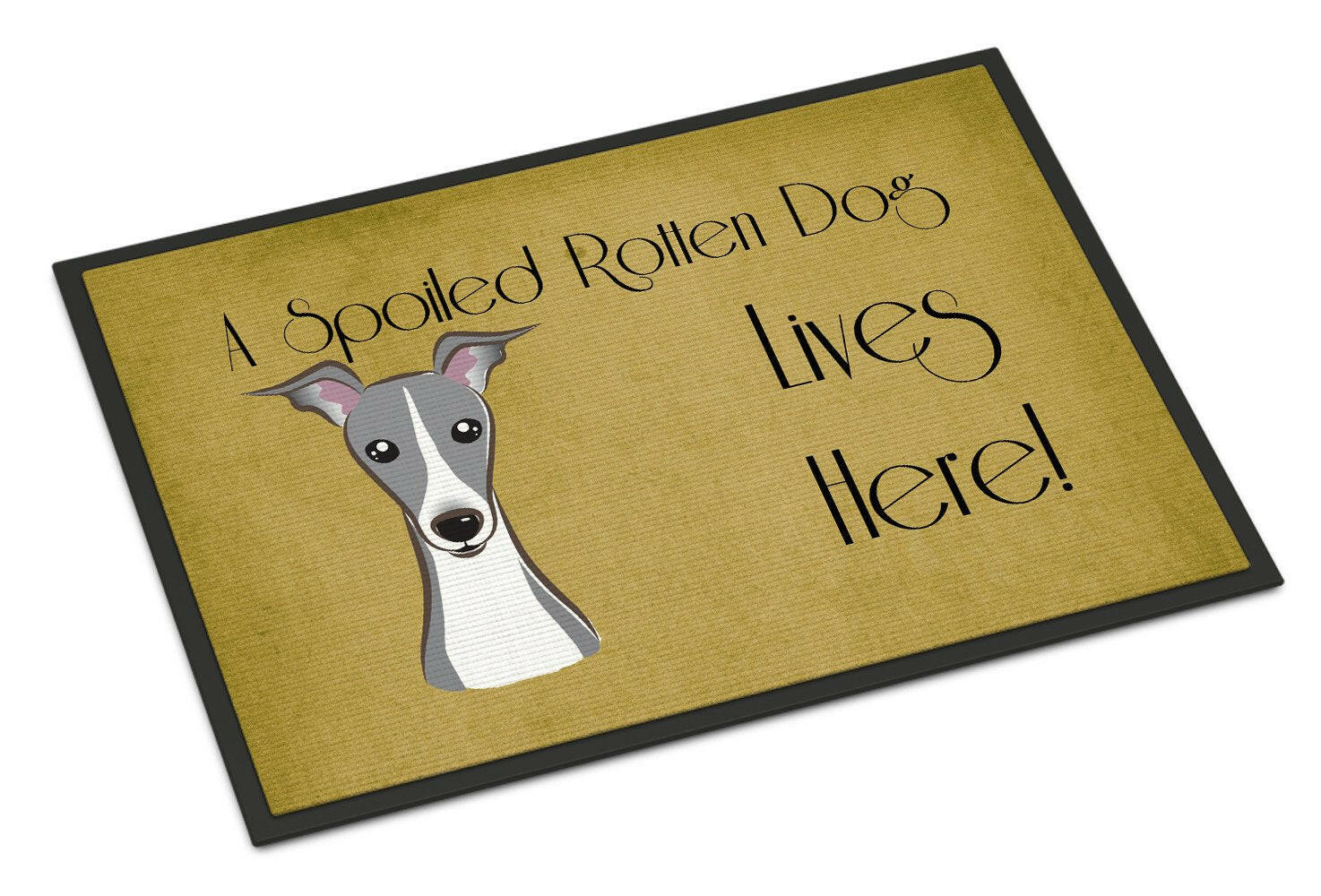 Italian Greyhound Spoiled Dog Lives Here Indoor or Outdoor Mat 24x36 BB1484JMAT - the-store.com