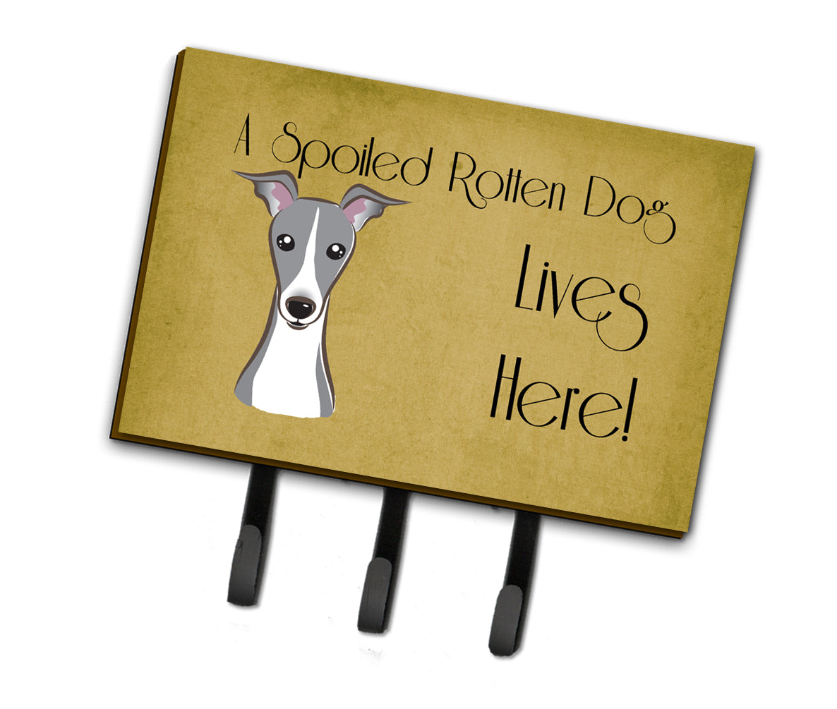 Italian Greyhound Spoiled Dog Lives Here Leash or Key Holder BB1484TH68