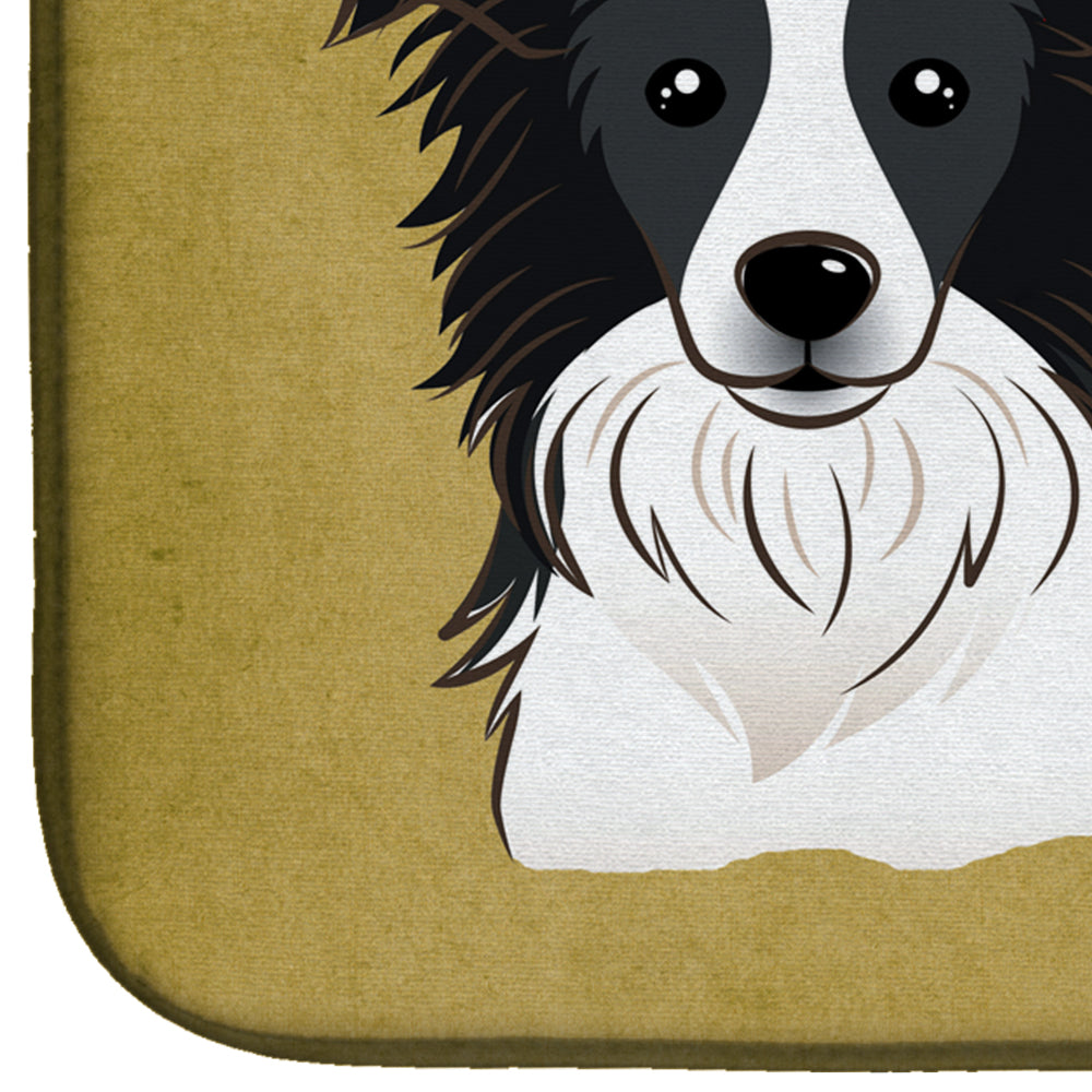 Border Collie Spoiled Dog Lives Here Dish Drying Mat BB1489DDM  the-store.com.