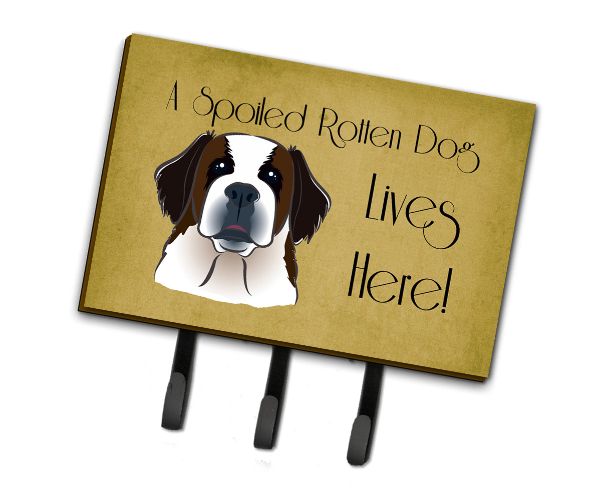 Saint Bernard Spoiled Dog Lives Here Leash or Key Holder BB1494TH68