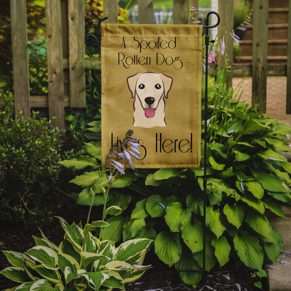 Golden Retriever Spoiled Dog Lives Here Flag Garden Size BB1500GF.