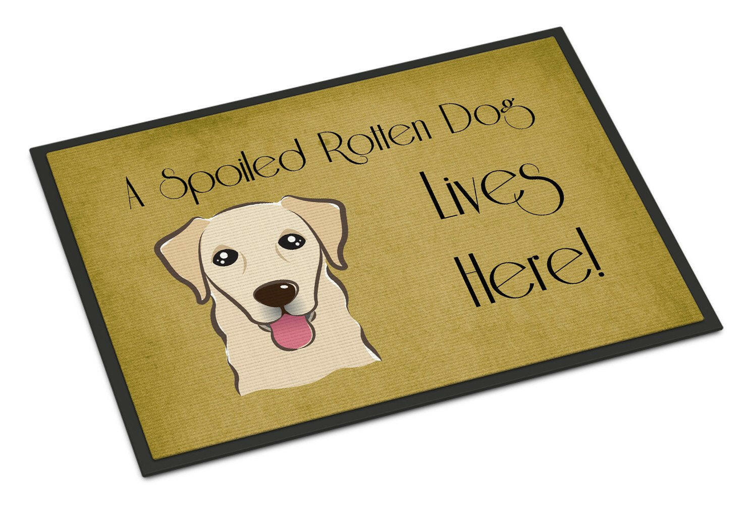 Golden Retriever Spoiled Dog Lives Here Indoor or Outdoor Mat 18x27 BB1500MAT - the-store.com