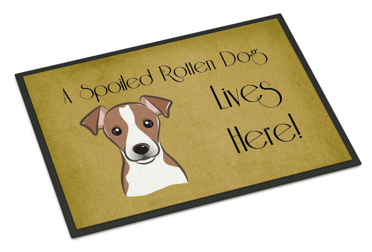 Jack Russell Terrier Spoiled Dog Lives Here Indoor or Outdoor Mat 18x27 BB1508MAT - the-store.com