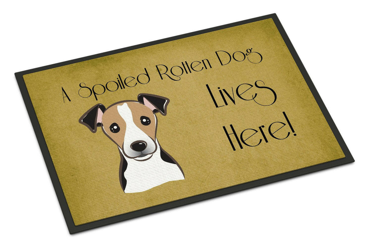 Jack Russell Terrier Spoiled Dog Lives Here Indoor or Outdoor Mat 18x27 BB1509MAT - the-store.com
