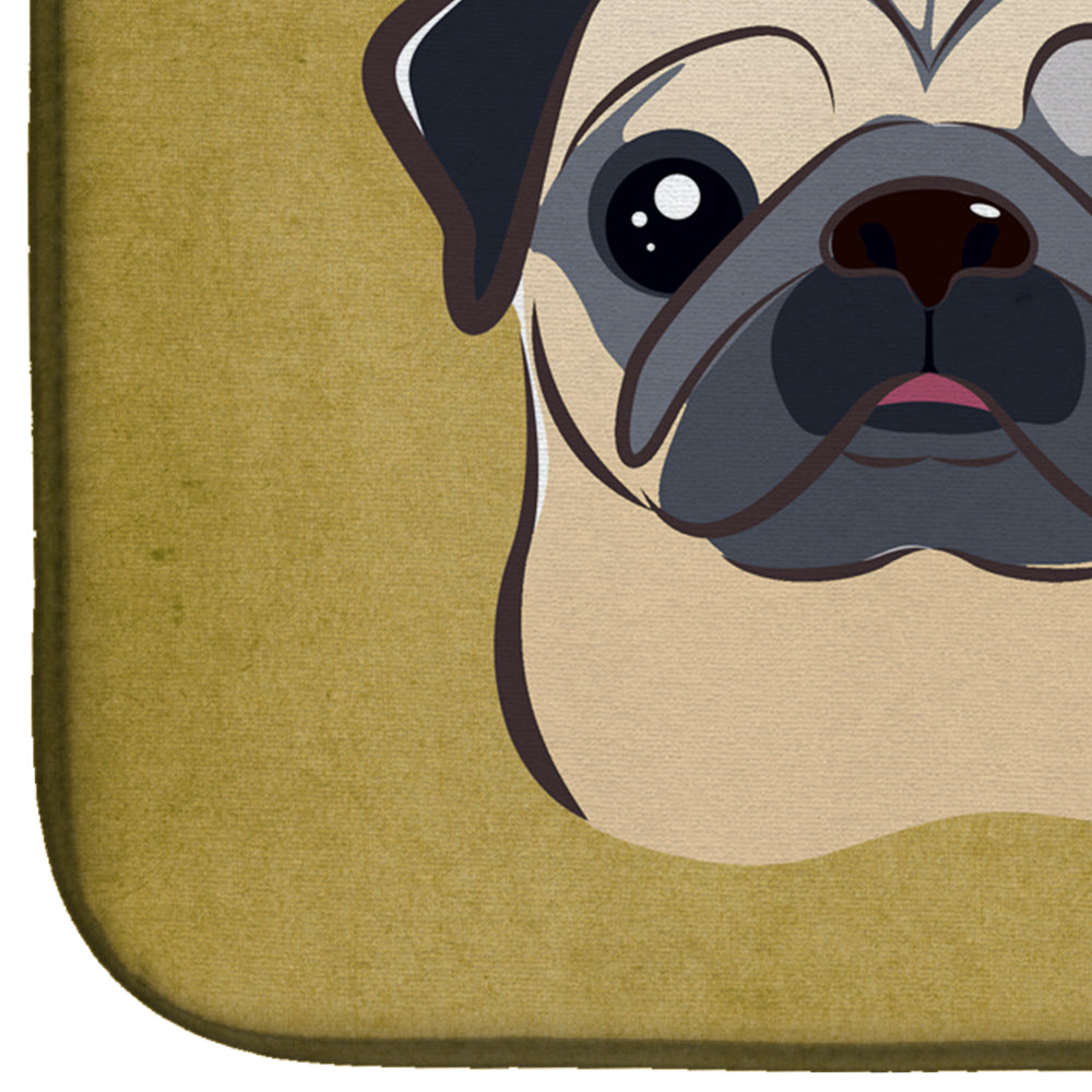Fawn Pug Spoiled Dog Lives Here Dish Drying Mat BB1510DDM