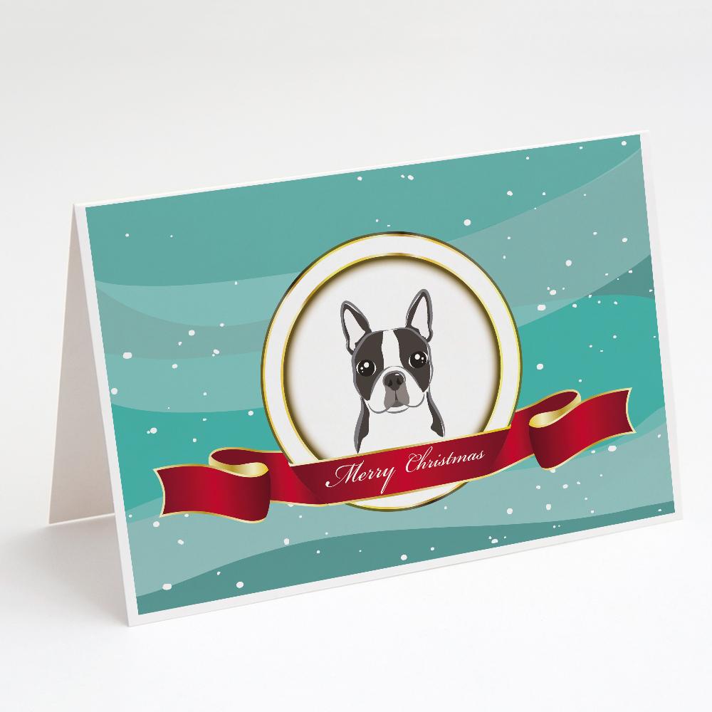 Buy this Boston Terrier Merry Christmas Greeting Cards and Envelopes Pack of 8