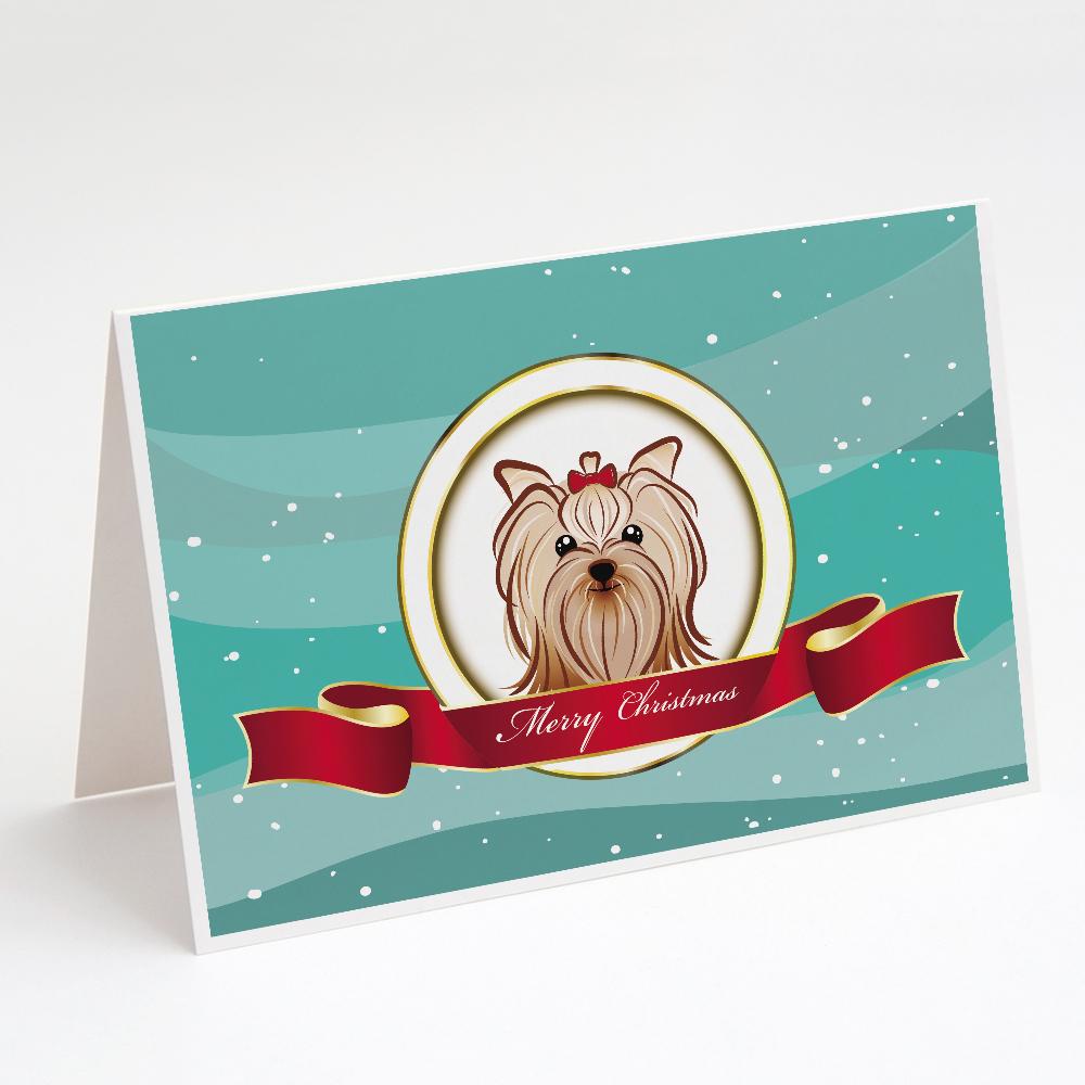 Buy this Yorkie Yorkishire Terrier Merry Christmas Greeting Cards and Envelopes Pack of 8