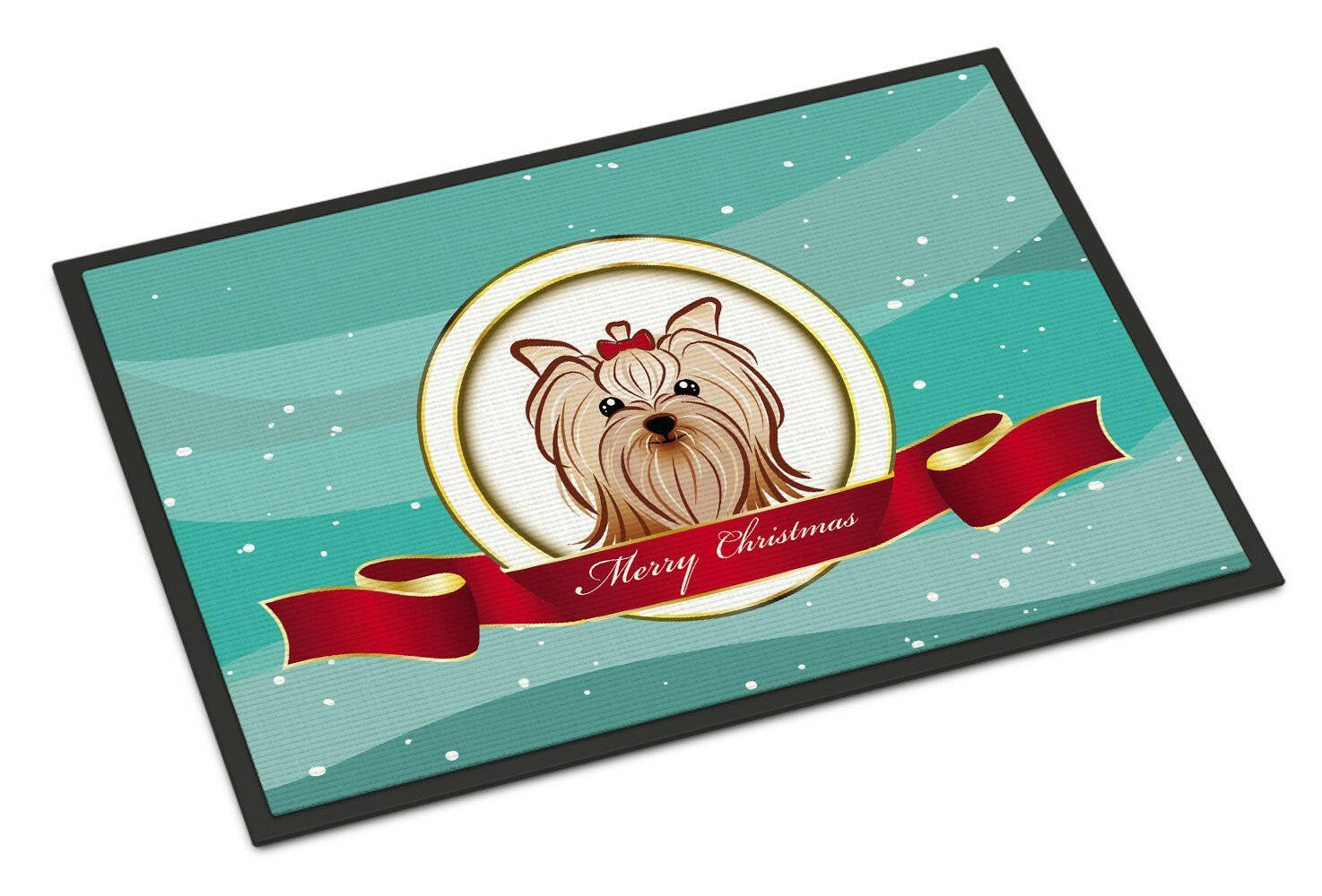 Yorkie Yorkshire Terrier Merry Christmas Indoor or Outdoor Mat 24x36 BB1514JMAT - the-store.com