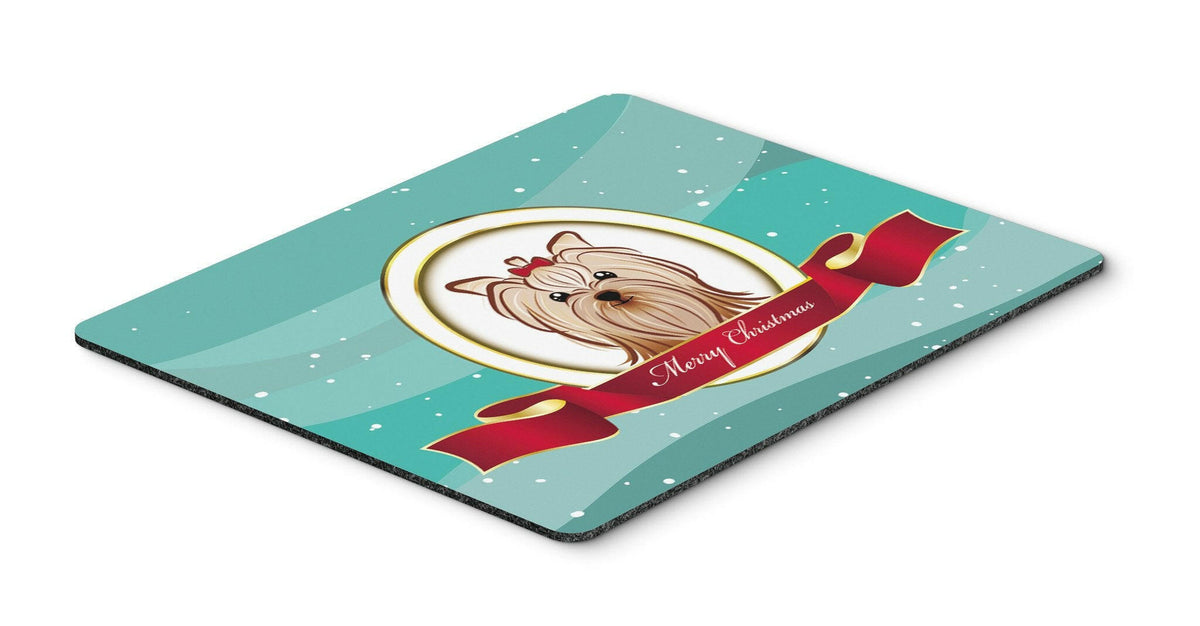 Yorkie Yorkshire Terrier Merry Christmas Mouse Pad, Hot Pad or Trivet BB1514MP by Caroline&#39;s Treasures