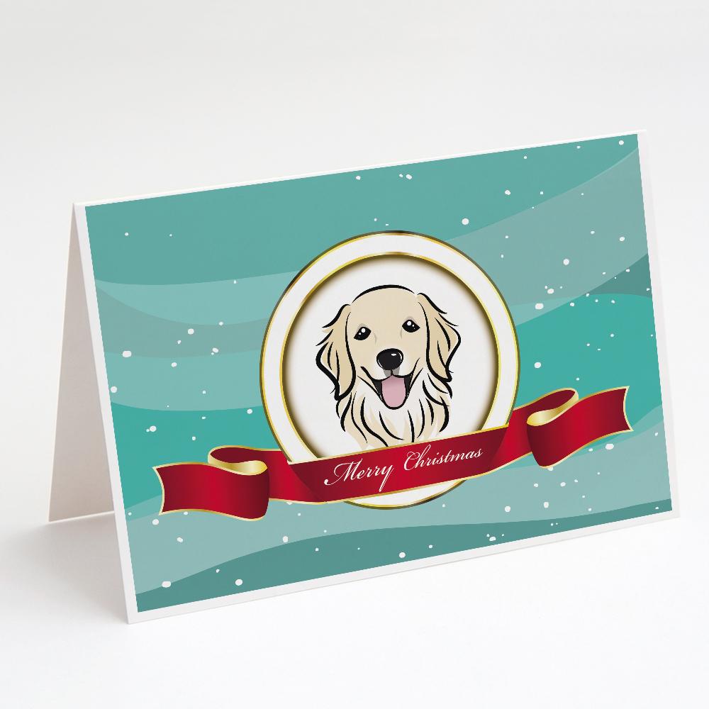 Buy this Golden Retriever Merry Christmas Greeting Cards and Envelopes Pack of 8