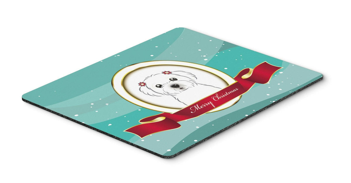 Maltese Merry Christmas Mouse Pad, Hot Pad or Trivet BB1518MP by Caroline&#39;s Treasures
