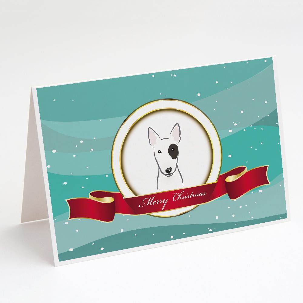 Buy this Bull Terrier Merry Christmas Greeting Cards and Envelopes Pack of 8
