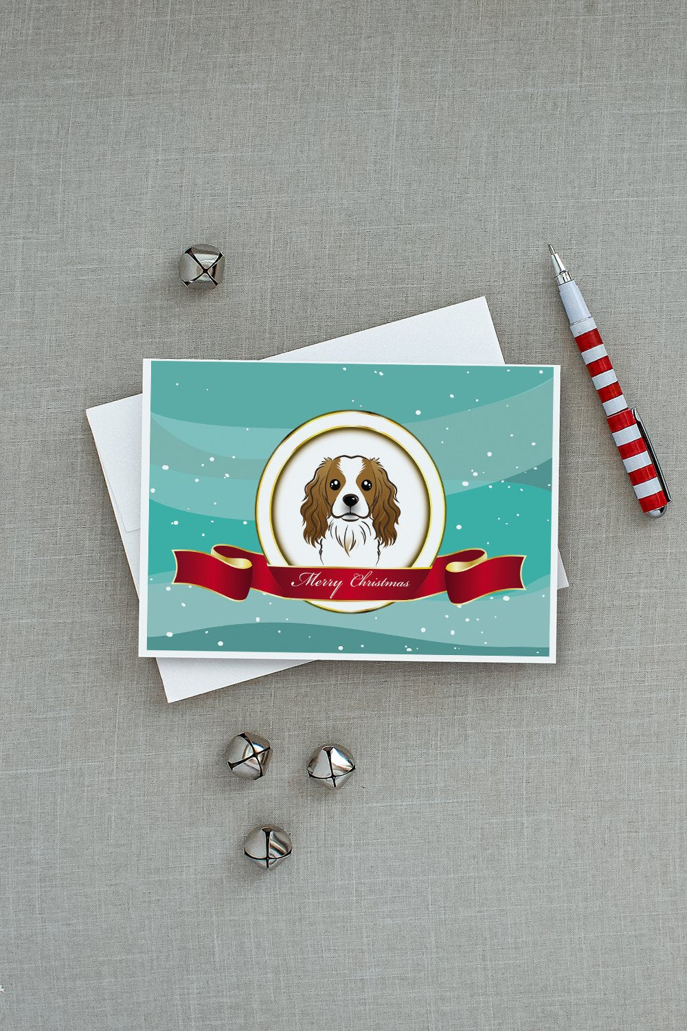 Cavalier Spaniel Merry Christmas Greeting Cards and Envelopes Pack of 8 - the-store.com
